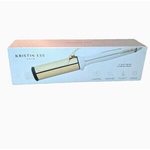 Kristin Ess 2" Soft Bend Curling Iron, Model KES0193, White & Gold